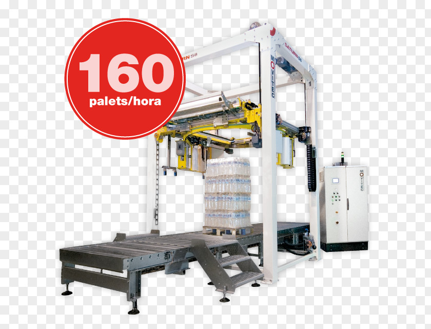 Dare Machine Stretch Wrap Palletizer Packaging And Labeling PNG