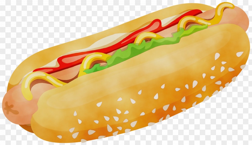 Fast Food Hot Dog Bun Sausage PNG