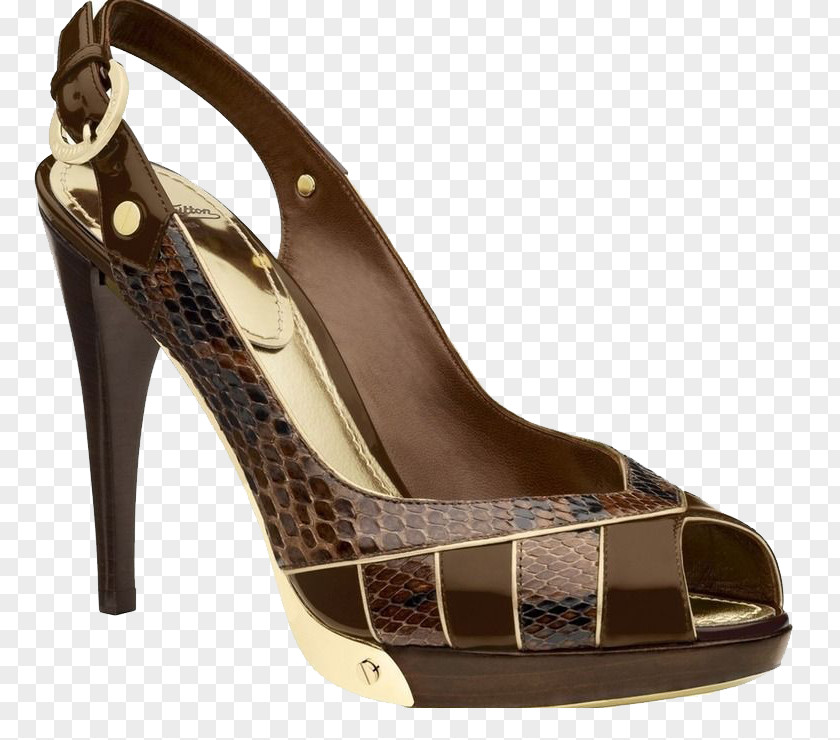 Ms. High-heeled Snakeskin Sandals Court Shoe Footwear Louis Vuitton Sandal PNG