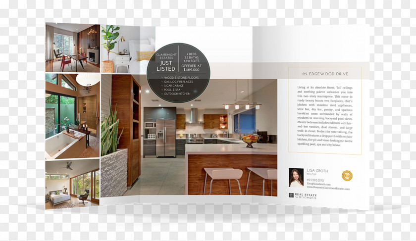Trifold Brochures Furniture Interior Design Services Brand PNG