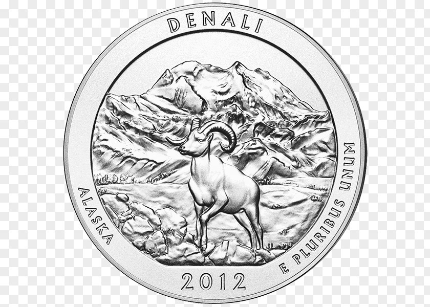 Coin Quarter National Park Uncirculated America The Beautiful Silver Bullion Coins PNG