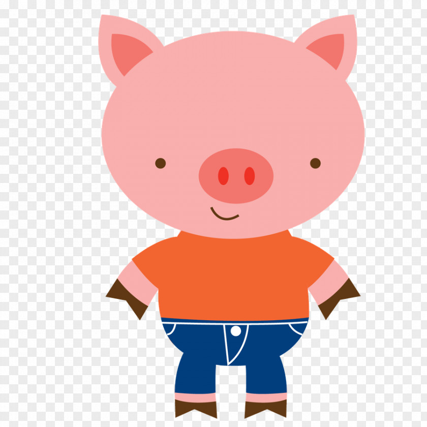 Cute Cartoon Pig Vector The Three Little Pigs Red Riding Hood Fairy Tale Big Bad Wolf Domestic PNG