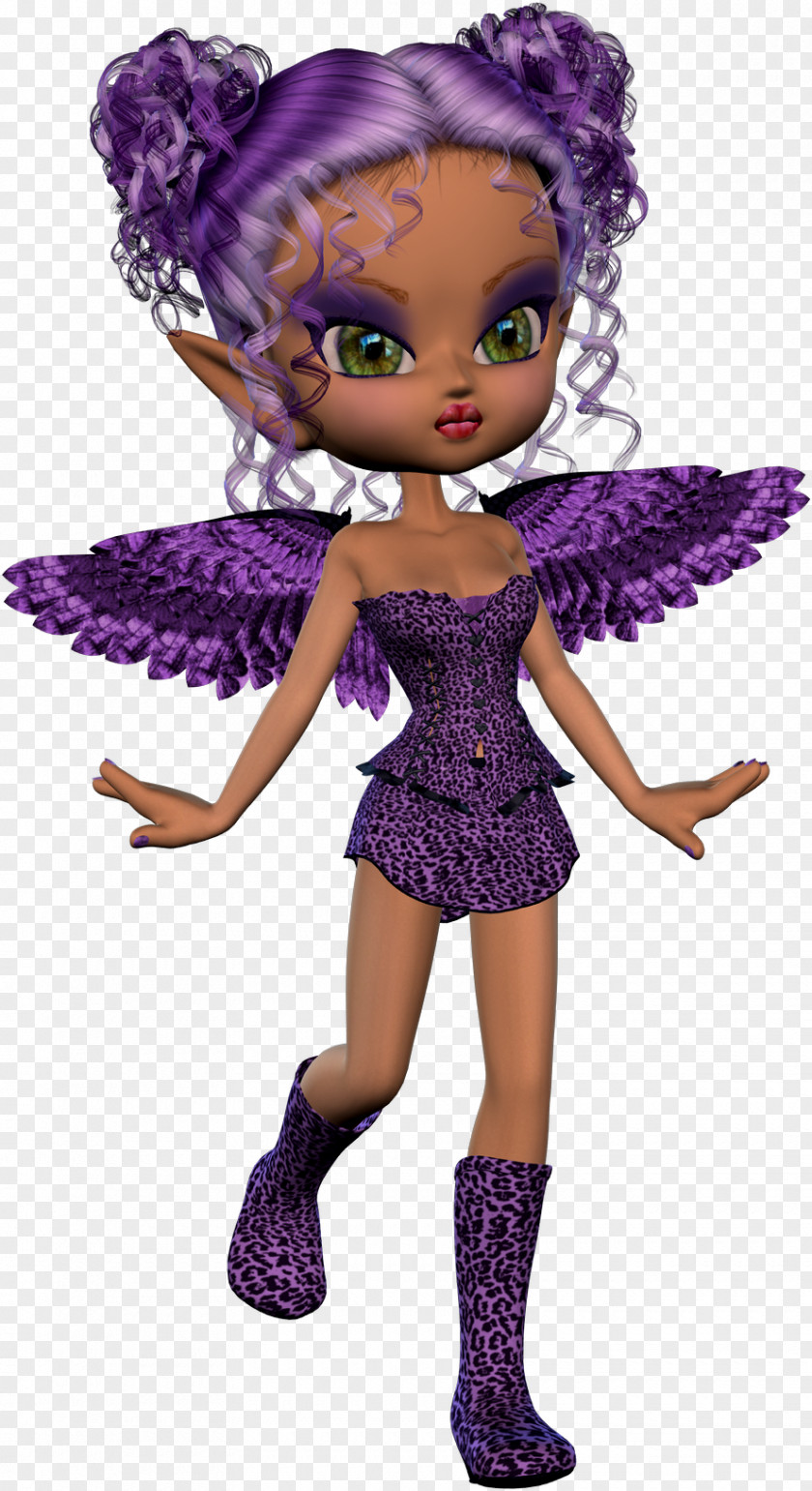 Fairy Barbie Lilac Violet Purple Doll PNG
