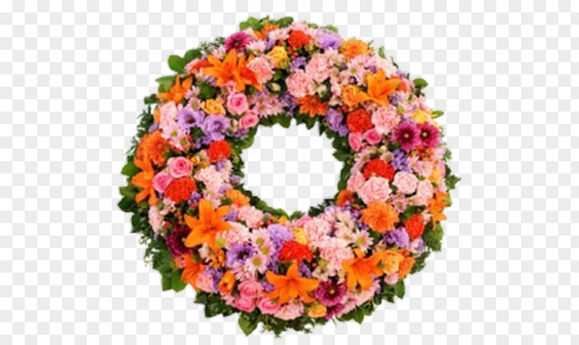 Flower Wreath Floral Design Condolences Funeral PNG