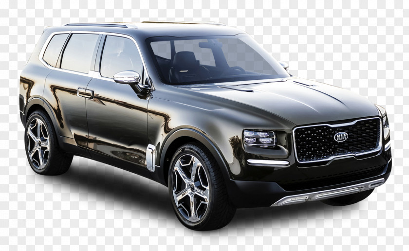 Kia Telluride Black Car Sport Utility Vehicle Forte PNG