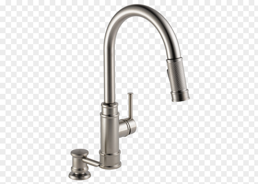 Kitchen Faucet Handles & Controls Delta Allentown Single-Handle Pull-Out Sprayer With Soap Dispenser Sink PNG