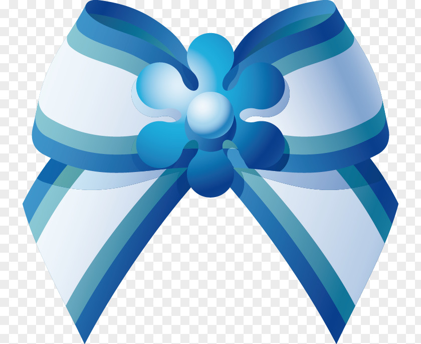 Beautiful Bow Creative Blue Euclidean Vector Icon PNG