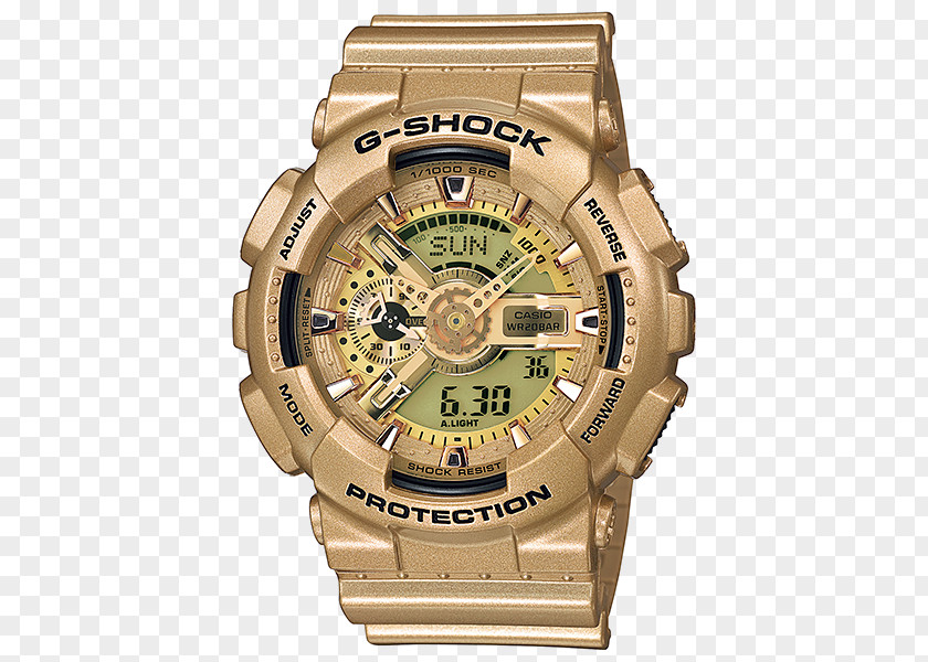 G Shock G-Shock GA-110 Shock-resistant Watch Gold PNG