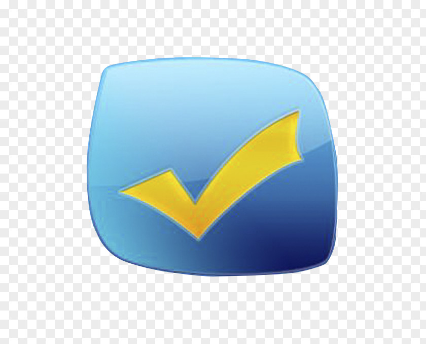 Blue Background Yellow Hook Tag Icon PNG