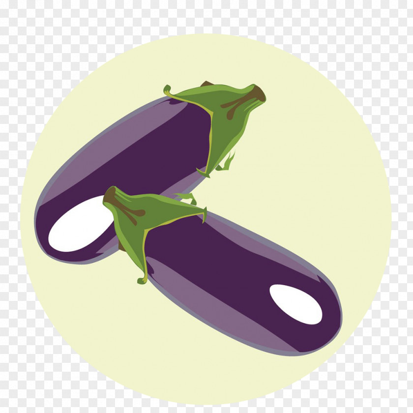 Cartoon Eggplant Vegetable Food PNG