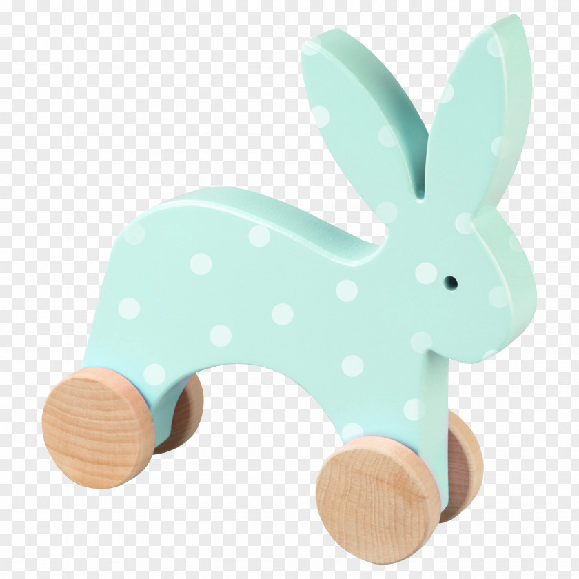 Blue Wooden Toy Rabbit European PNG