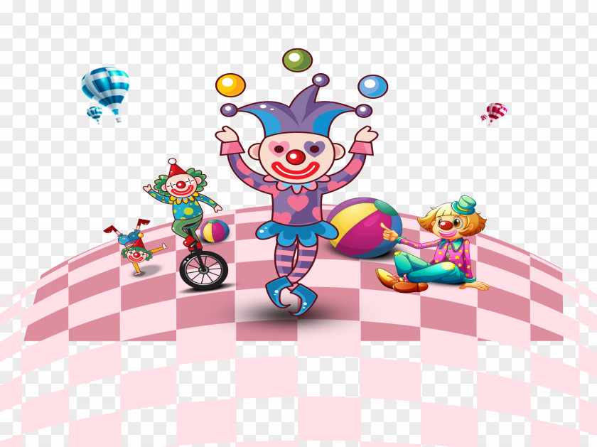 Circus Clown Acrobatics PNG