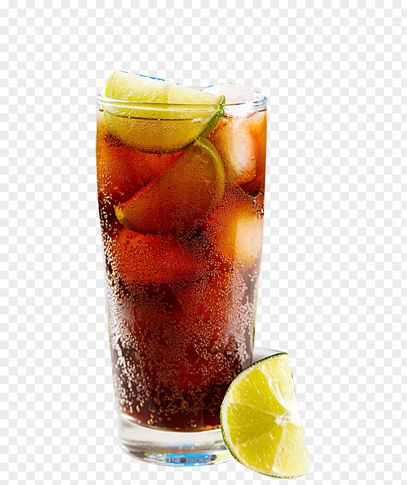 Cocktail Lemon Ice Cubes Juice Coca-Cola Drink PNG