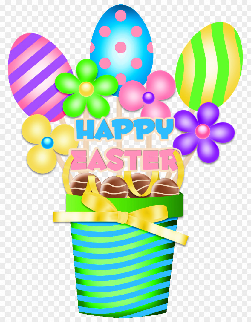 Easter Bunny Basket Clip Art PNG