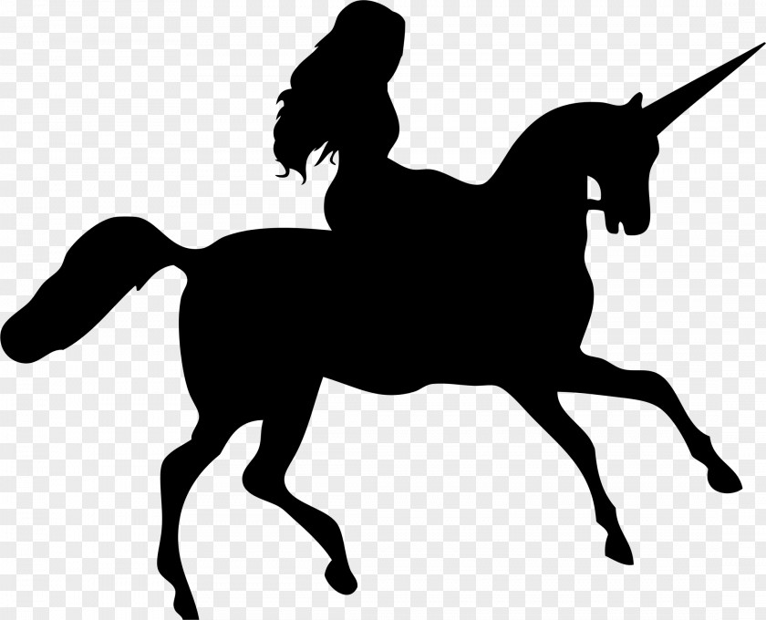 Unicorn Head Horse Silhouette Clip Art PNG