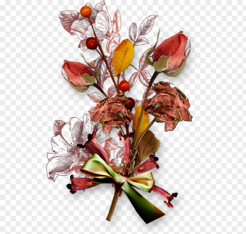 Autumn Flower Image Design PNG