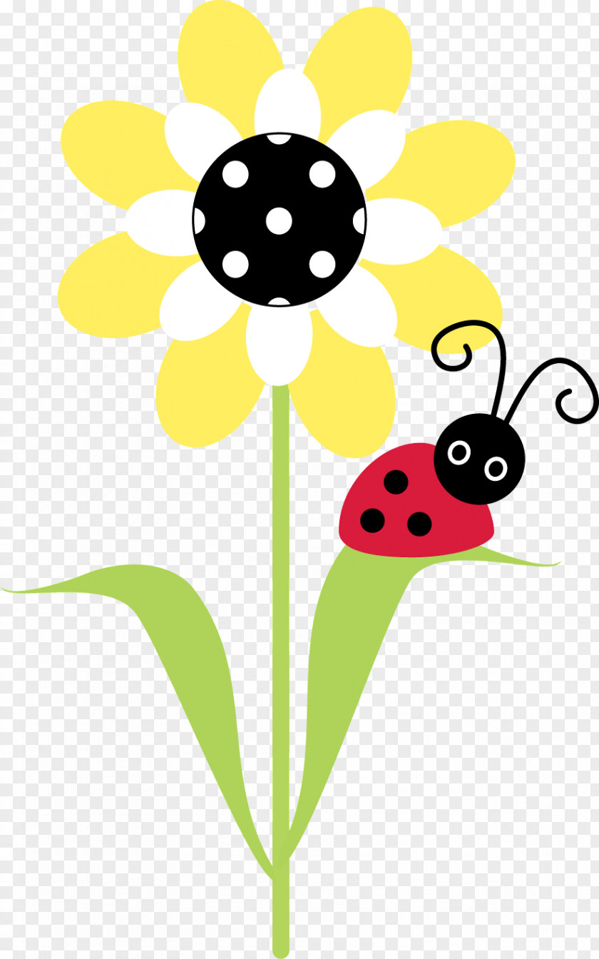 Sunflower Ladybird Insect Flower Clip Art PNG