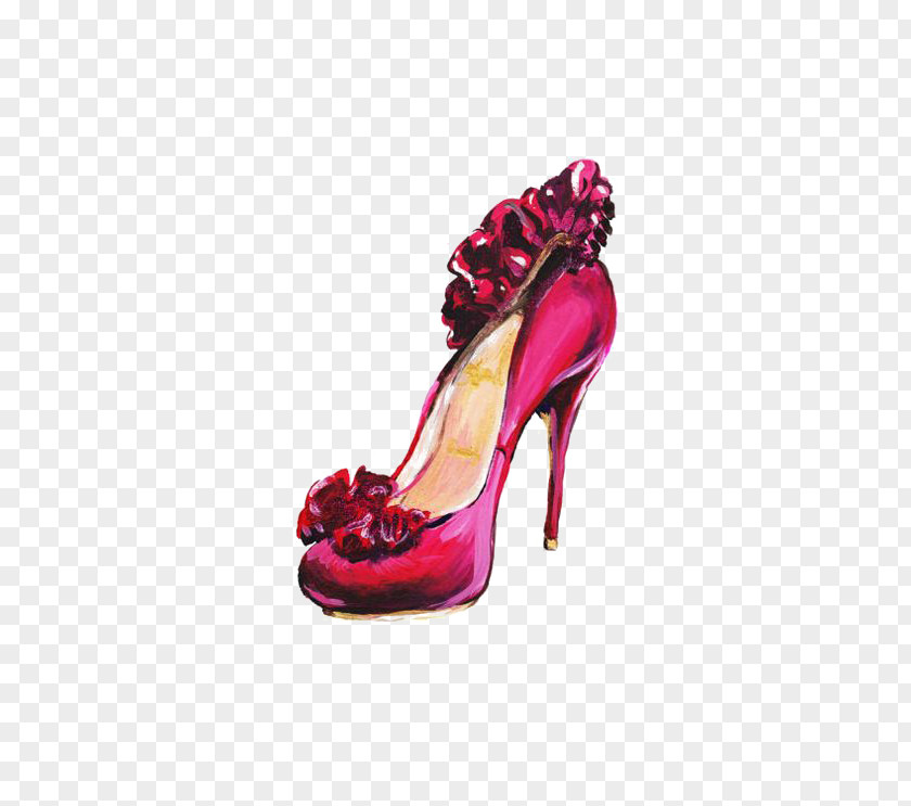 Pink High Heels High-heeled Footwear Shoe Fashion Illustration PNG