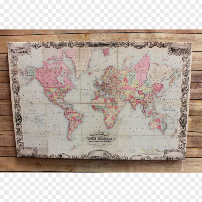 World Map Old Laptop PNG