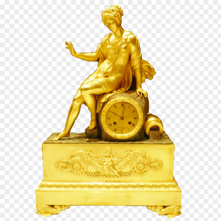 Gold Bronze Statue Classical Sculpture Brass PNG