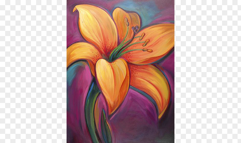 Painting Tiger Lily Drawing Art Canvas PNG