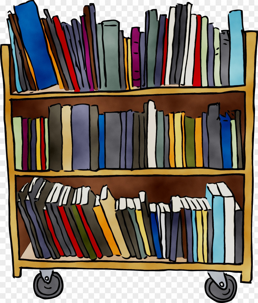 Shelf Bookcase Library Product Design PNG