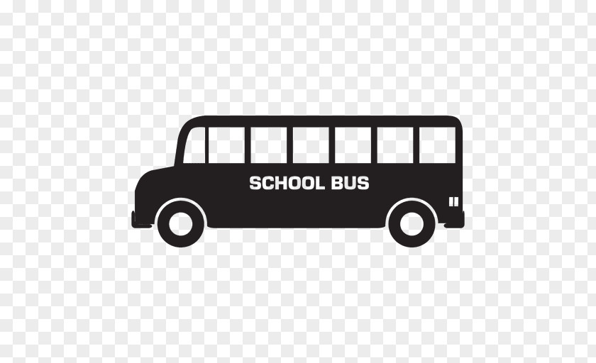 Vector School Bus Silhouette Clip Art PNG