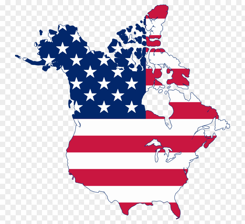 American Flag Free Images Of The United States Canada Map Clip Art PNG