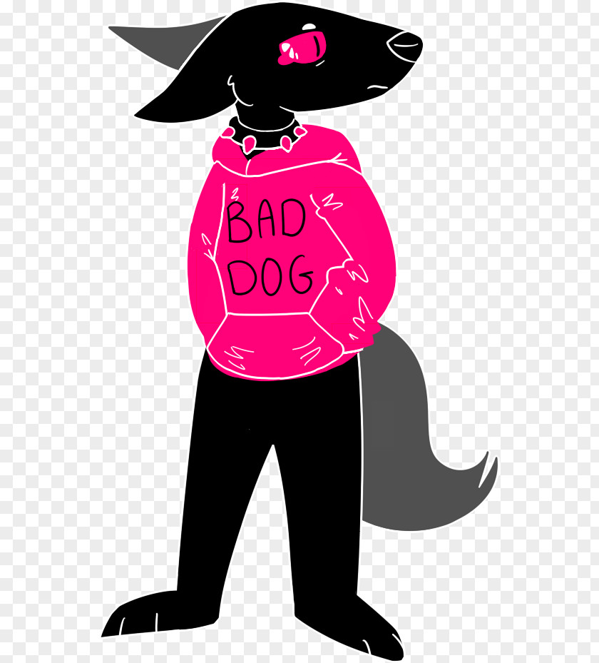 Bad Dog Pink M Animal Character Clip Art PNG
