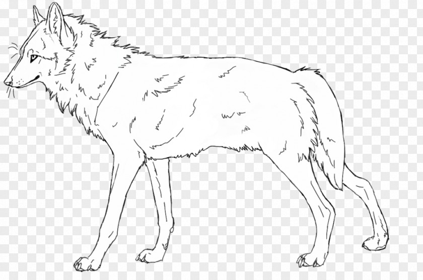 Wolf Outline Line Art Mule Pit Bull Drawing Black And White PNG