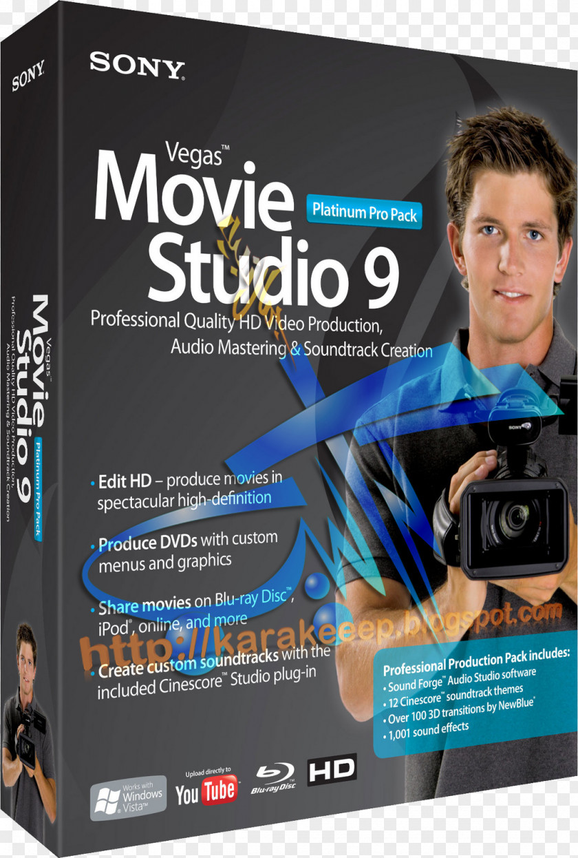 Sony Vegas Movie Studio Pro Computer Software Film PNG