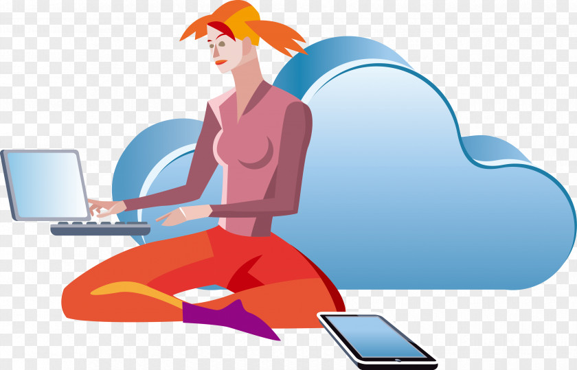 Women On The Internet Cloud Computing Storage Icon PNG