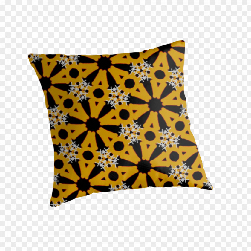 Yellow Geometric Throw Pillows Cushion Symmetry Pattern Rectangle PNG