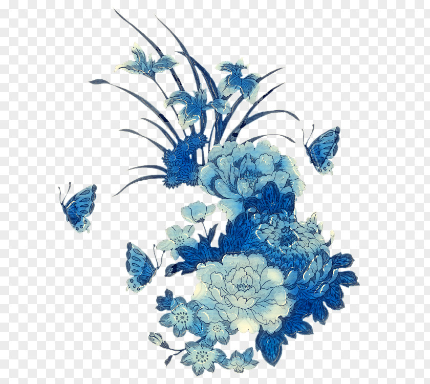 Rose Cut Flowers Blue PNG