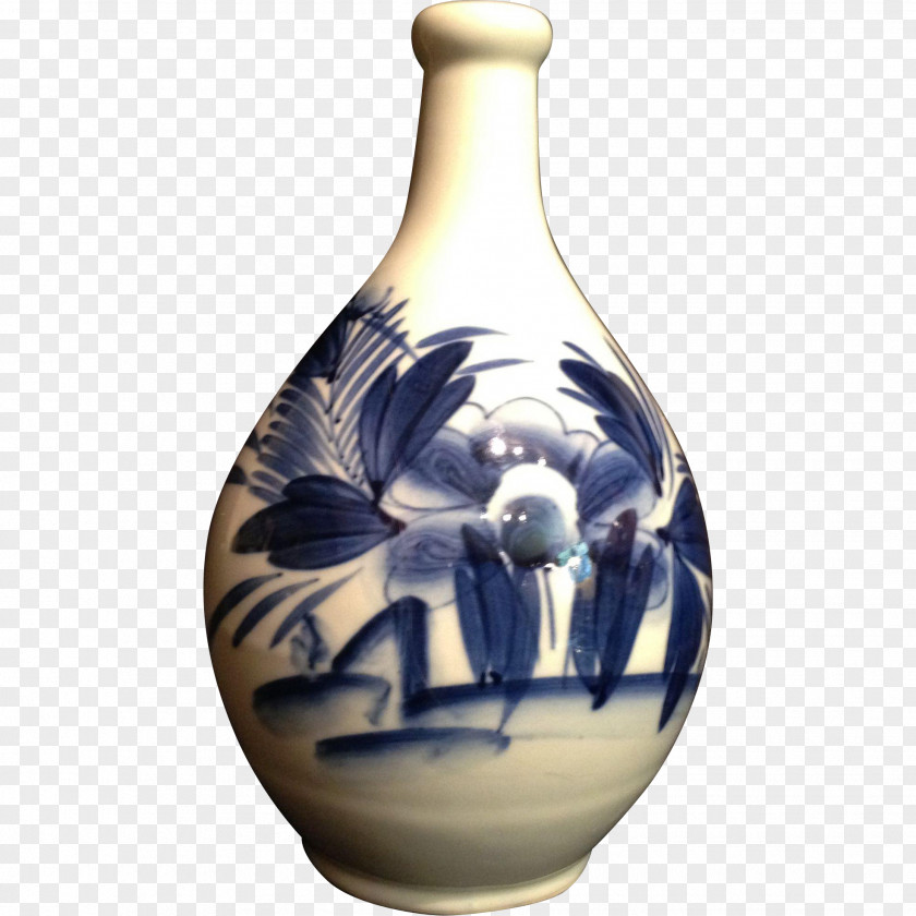 Bottle Sake Set Imari Ware Blue And White Pottery PNG