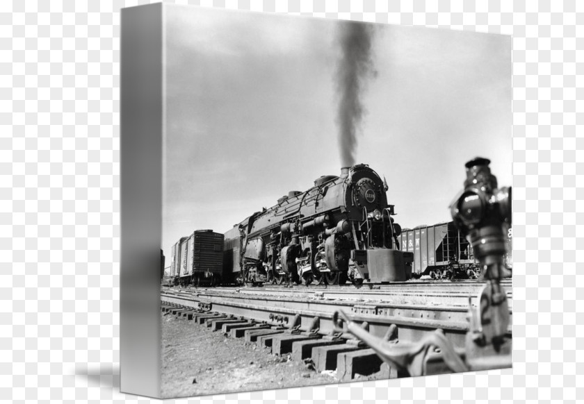 Train Railroad Car Locomotive Rail Transport Gallery Wrap PNG