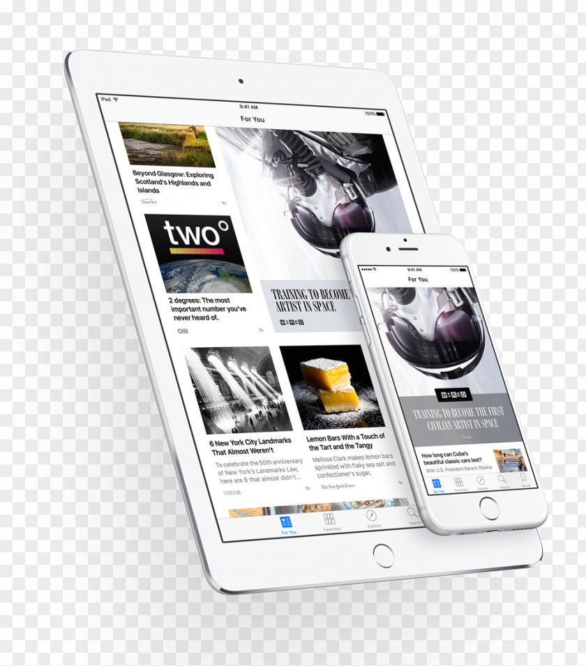 Apple News IOS 9 Mobile App PNG