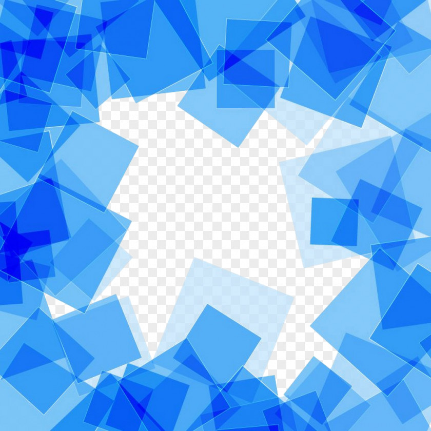 Blue Square Abstract Background Vector Material Wallpaper PNG