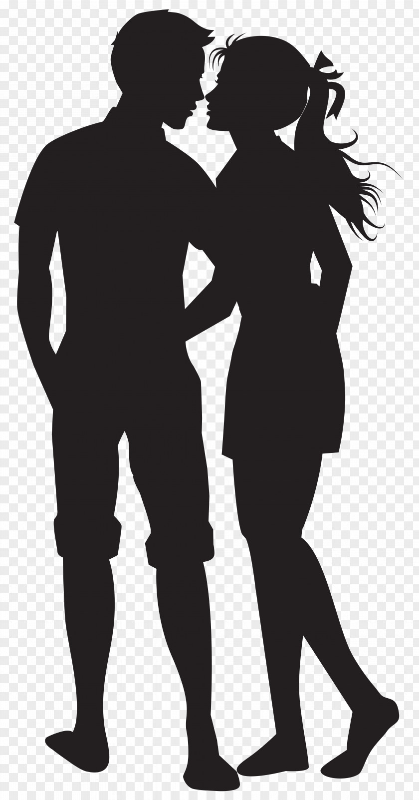 Couple Silhouettes Clip Art Image PNG