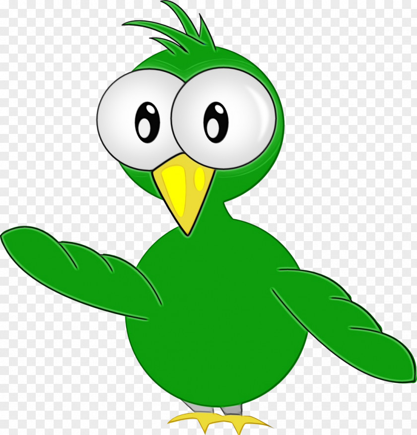 Flightless Bird Yellow Green Beak Cartoon PNG