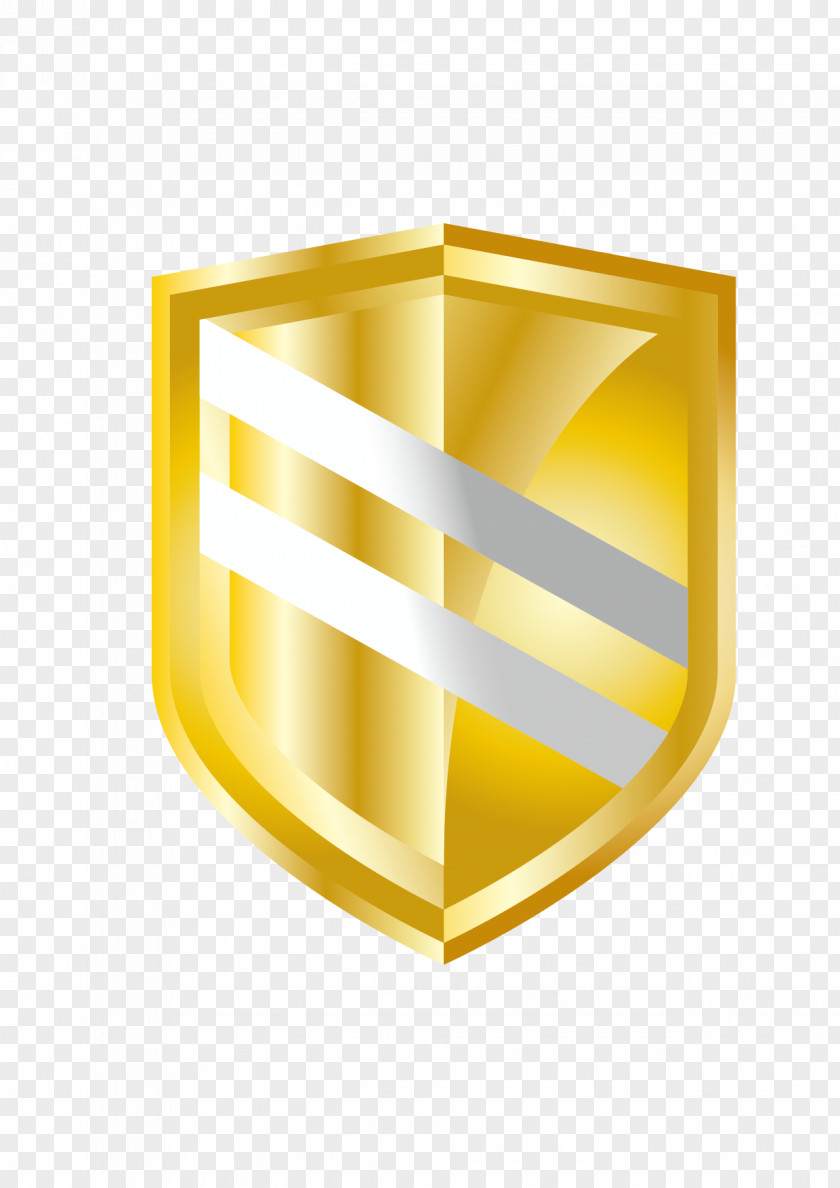 Golden Shield Euclidean Vector PNG