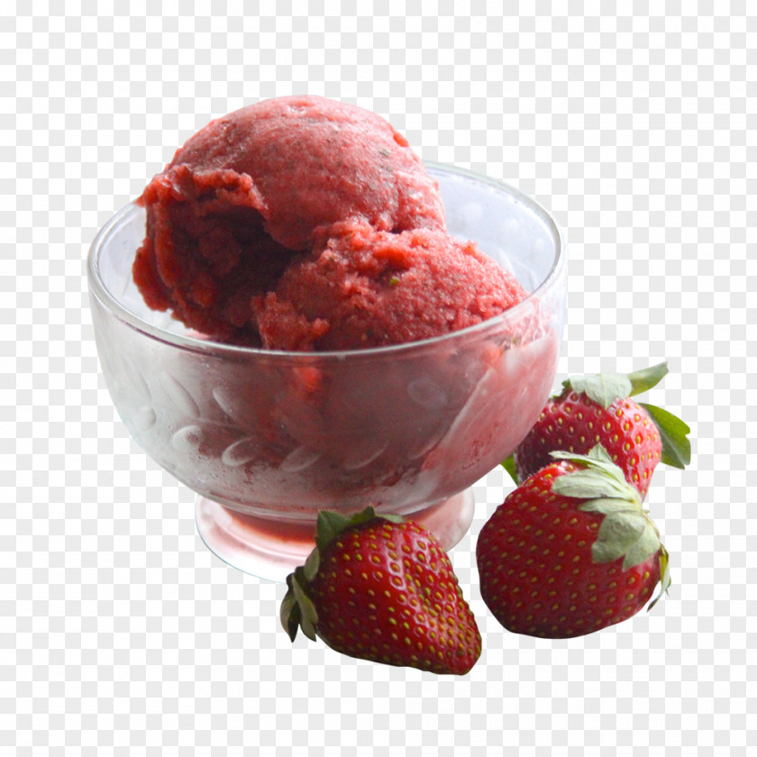 Strawberry Sorbet Ice Cream Frozen Yogurt Blender Cocktail PNG