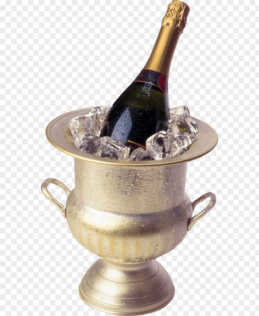 Champagne Birthday Cake Party Bottle PNG