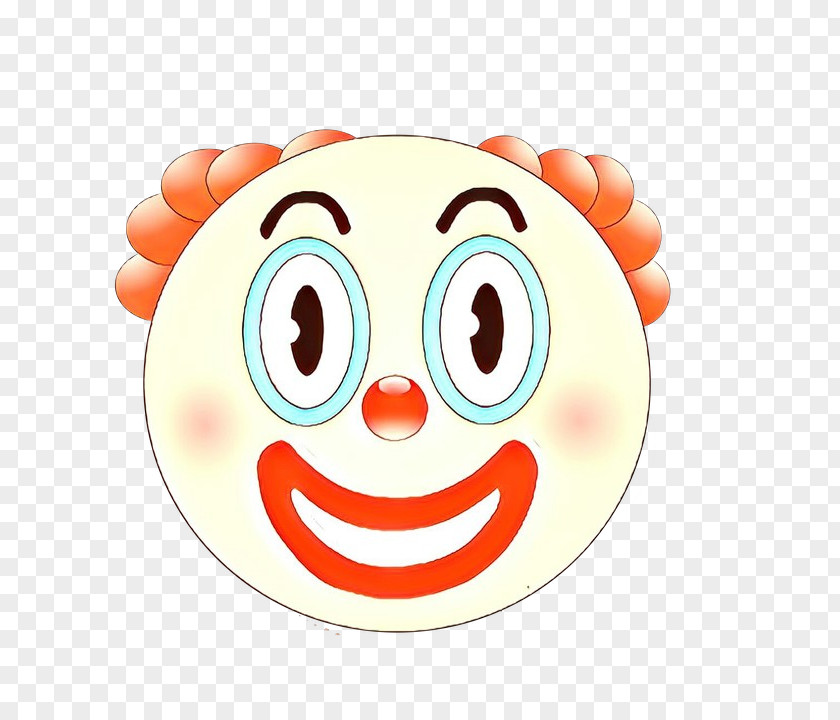Sticker Orange Smiley Face Background PNG