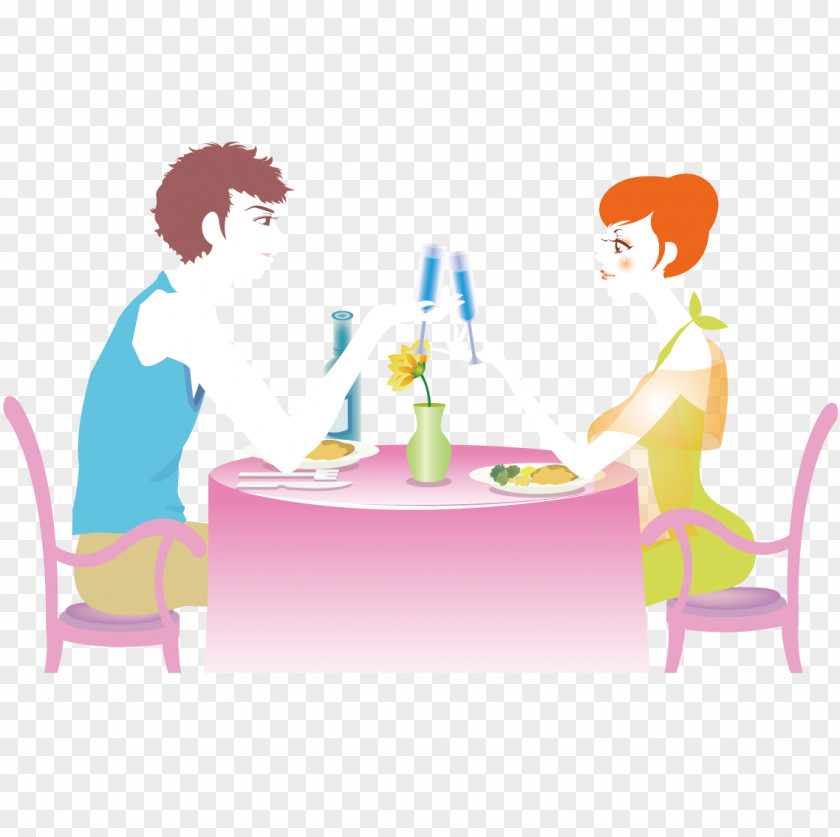 Dating Eat A Couple Illustration PNG