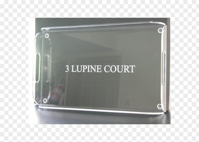 Lupine Golden Ribbon Ltd Tray Glass Rectangle Poly PNG