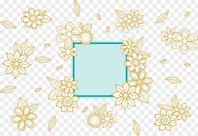 Vector Hand-painted Floral Decorative Pattern Euclidean Flower Design PNG