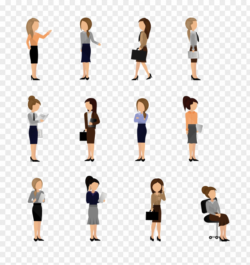 Business Women Cartoon Woman PNG