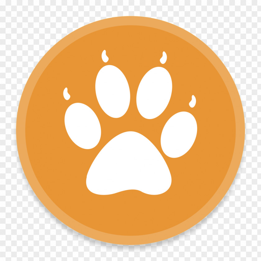 Growl Paw Snout Nose Orange PNG