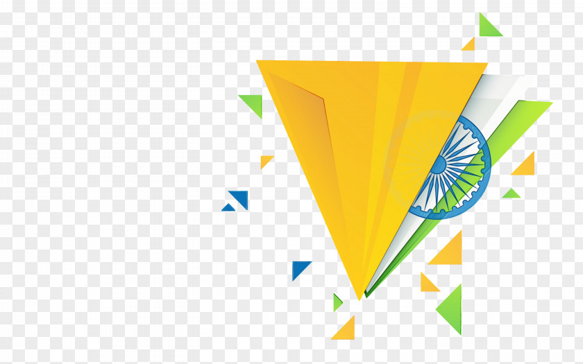 Paper Product Triangle India Independence Day Banner Design PNG